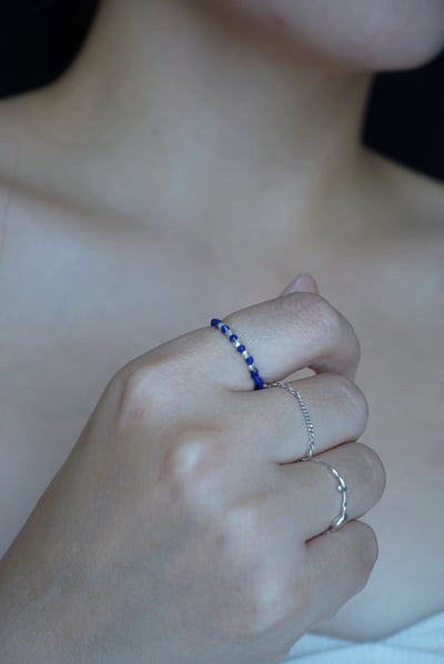 青金石小方塊戒指 S9251