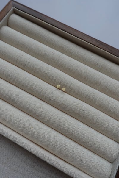 迷你愛心耳環 14KGF2