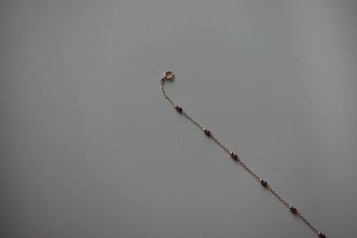 紅石榴金珠間隔手鍊 14KGF5