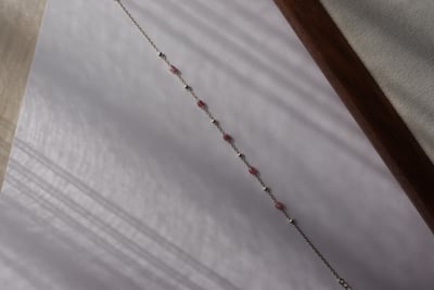 方糖碧璽銀珠間隔手鍊 S92510