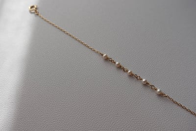 天然石心心相印手鍊 14KGF8