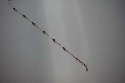 紅石榴金珠間隔手鍊 14KGF6