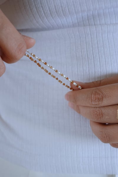 迷你珍珠石榴石手鍊 S92511