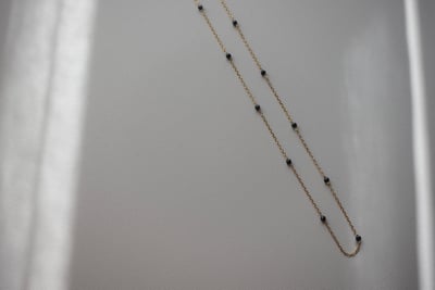 天然石間隔項鍊 14KGF9