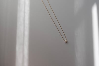 單顆珍珠項鍊 14KGF2