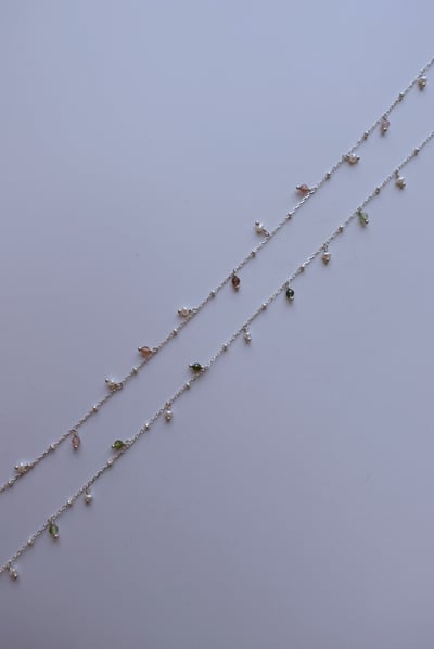 碧璽珍珠垂墜項鍊 S9252