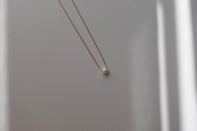 單顆珍珠項鍊 14KGF3
