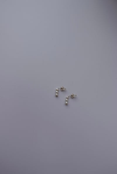 三顆珍珠耳環 S9252