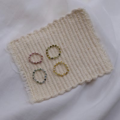 碧璽銀珠彈性珠戒 S9251