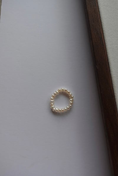 饅頭珍珠彈性戒指3