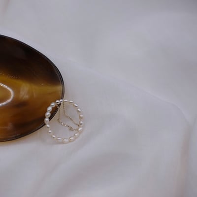 珍珠雙鏈戒指 S9252