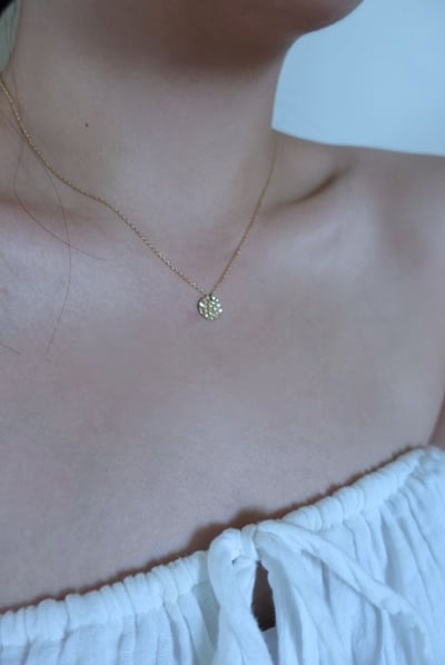 垂面圓片項鍊 14KGF4