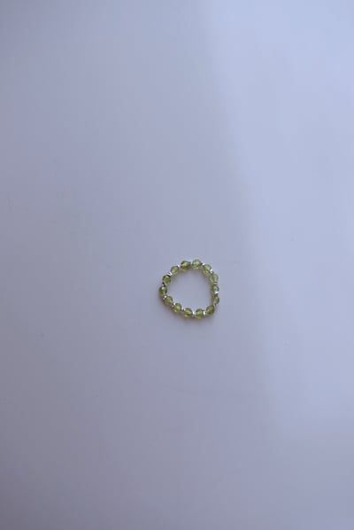 橄欖石彈性珠戒  S9252