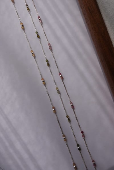 碧璽糖果造型間隔項鍊 S9251