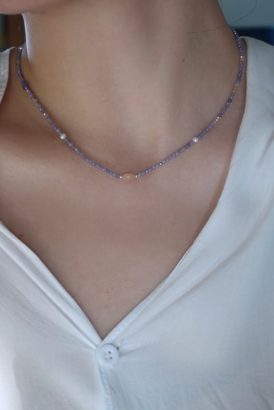 落日 坦桑石項鍊 S9254