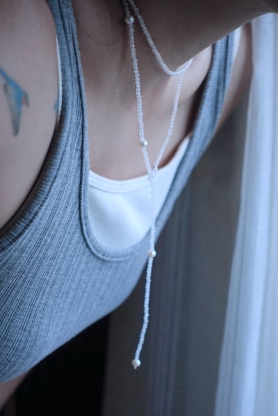 月光石珍珠長項鍊 S9253