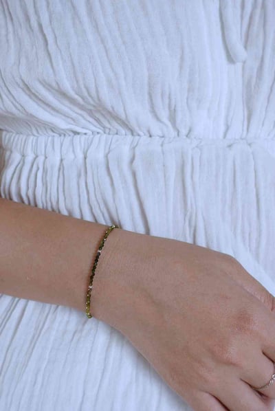 漸層碧璽銀珠手鍊 S9253