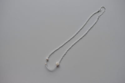 繡球花珍珠月光石項鍊 S9256