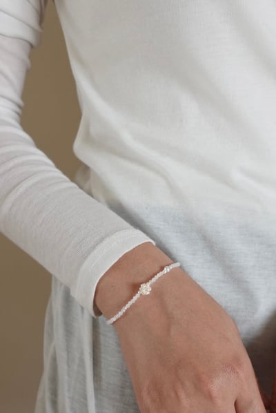 珍珠繡球花月光石手鍊 S9251