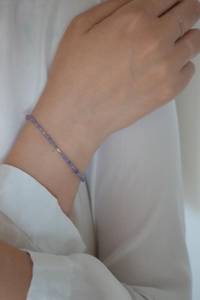 晚霞 坦桑石手鍊 14KGF3