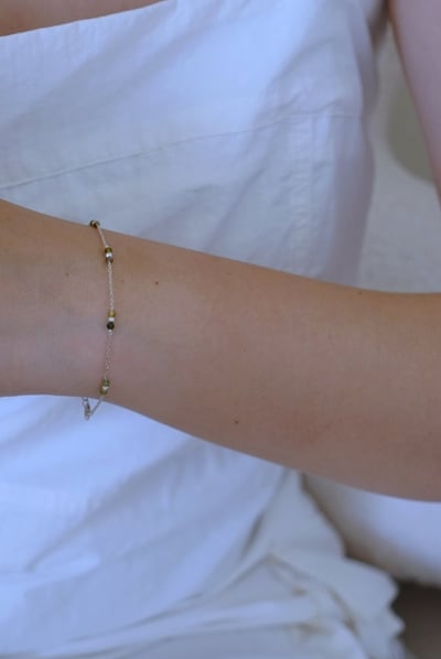 碧璽糖果造型間隔手鍊 S9255