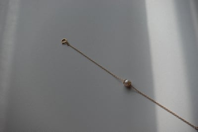 復古托花珍珠手鍊 14KGF3