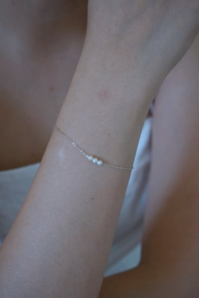 三顆珍珠手鍊 S9253