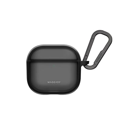 MAGEASY Roam霧透耳機保護殼 適用AirPods 4代 PC+TPU 不易泛黃 輕巧防撞 手感親膚 耐用扣環3