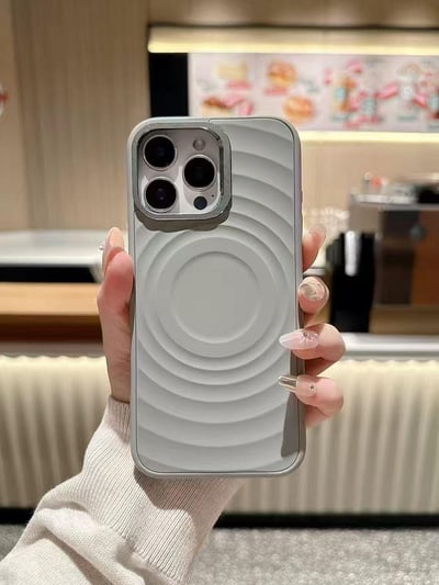 波漾液態硅膠磁吸適用蘋果16pro金屬攝像頭15膚感鈦金防摔手機殼 手機保護套 手機保護殼 防摔殼4