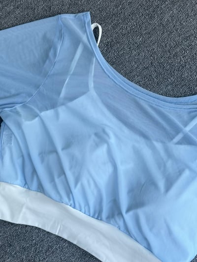 大推✨運動日常｜假兩件細肩帶bra＋透膚短袖8