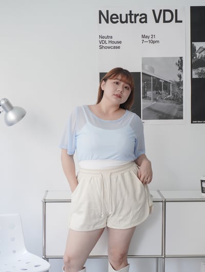 大推✨運動日常｜假兩件細肩帶bra＋透膚短袖1