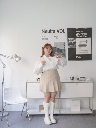 花邊蕾絲領結襯衫3