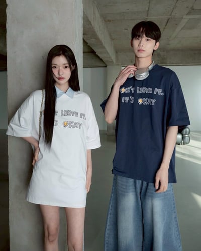 【SORONA® 涼感現貨】DON’T LEAVE IT.插畫手寫感印花短T7