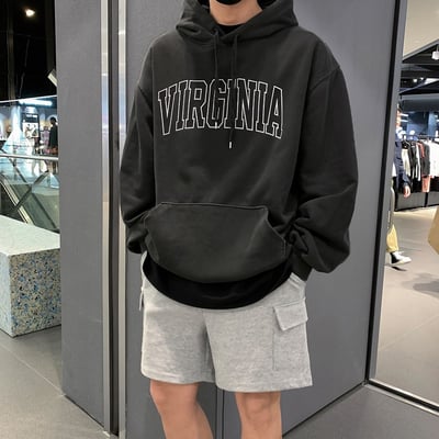 【現貨】美式簡約VIRGINIA牛奶絨帽T6