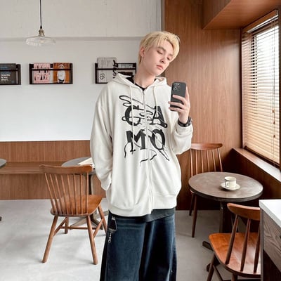 【預購】CAMO水墨抽繩連帽外套4