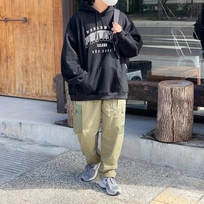 【現貨】貼布繡爬線重磅寬版帽T3