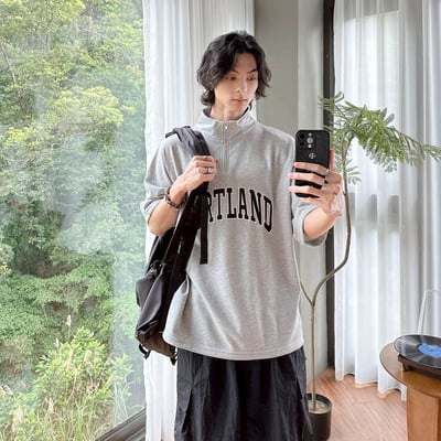 【現貨】CORTLAND立領刺繡休閒衛衣8