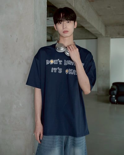 【SORONA® 涼感現貨】DON’T LEAVE IT.插畫手寫感印花短T5