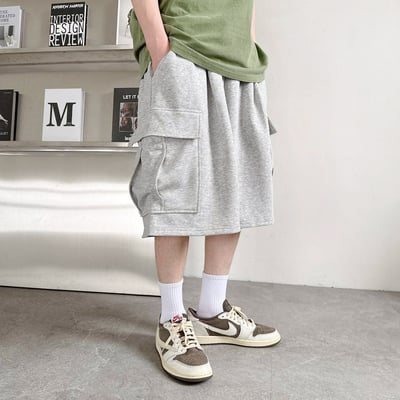 【現貨】束繩口袋造型棉短褲7