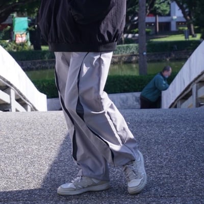 【現貨】流線拼布造型長褲1