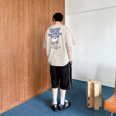 【現貨】IM NOT WHAT HPPENS TO ME幽靈滑板印花短T9