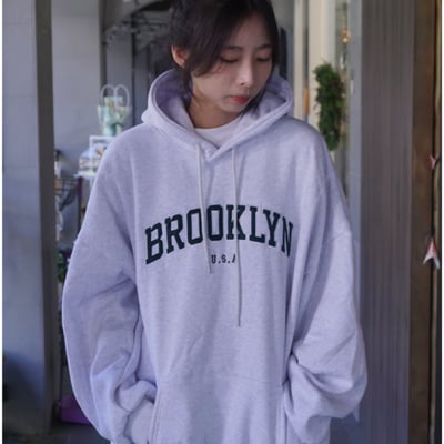 【現貨】BROOKLYN刺繡刷毛帽T7