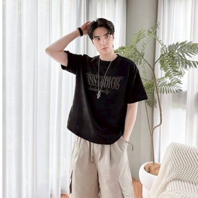 【現貨】INSSTUDIOS玫瑰纏繞立體刺繡短T4