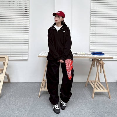 【現貨】Then刺繡立領拉鍊衛衣5