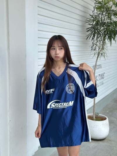 【超吸睛單品】滑面寬鬆Y2K個性球衣短T11