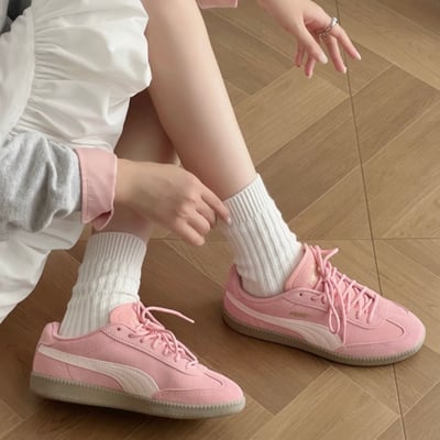 【新款!國外限定】Puma 9-T Suede 淡粉色 櫻花粉 復古粉 復古德訓鞋｜406756-023