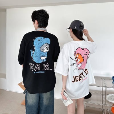 【現貨】TOM&JERRY手繪感印花短T1