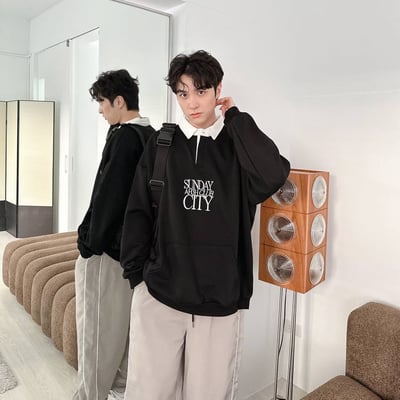 【現貨】刺繡英字撞色領POLO衫6