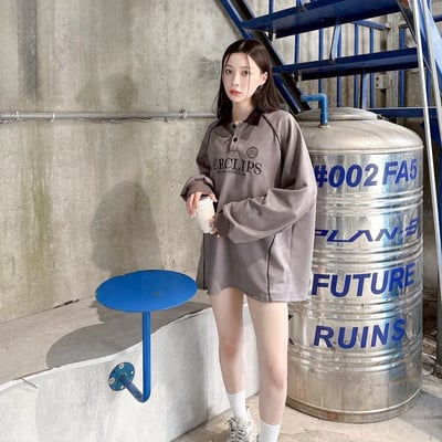 【現貨】PERCLIPS 刺繡撞色麂皮POLO衫3