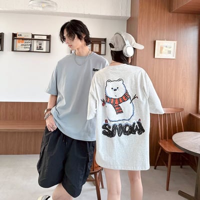 【現貨】SNOW 熊熊雪人塗鴉感印花短T1